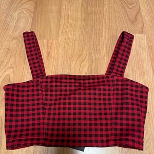 Forever 21 plaid crop top